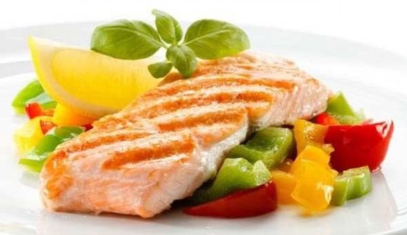 fisk med grøntsager til Dukan-diæten